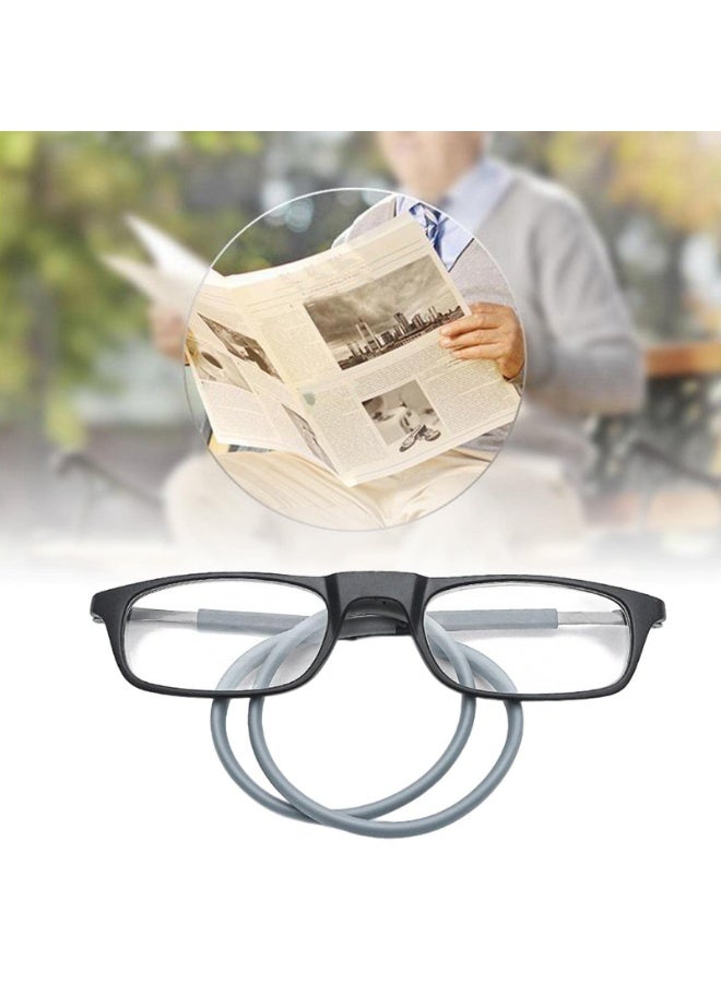 Unisex magnetic reading glasses with ultra-clear lenses and a neck strap for easy attachment. - Image 4